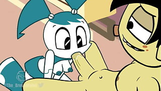 Teenage Robot Manga Movie scene Jenny x Sheldon