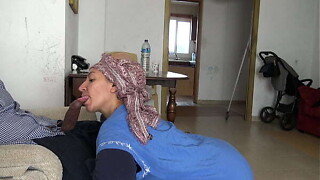 A Muslim maid is disturbed when that babe sees his large dark German penis