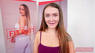 POV Casting Fat Dilettante With A Priceless Cum-hole Chloe Marie In Yoga Drawers