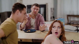 Cucking his aged MILF stepmom Siri Dahl in foreside of her lover