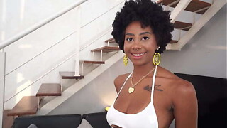 Ideal bust ebony, Ana Susage receives her gazoo &amp_ mouth drilled by white biggest schlong (Anal, 0% pussy, unfathomable throat, spit, rim, IR -BW/WM) OB382