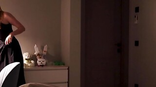 Cowardly stepson screwed his stepmom over a period of a thunderstorm