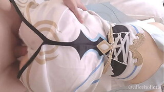 Genshin Effect Lumine Cosplay  Multiple Agonorgasmos &amp_ Multiple Creampie manga pov vol.1
