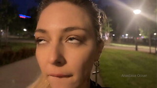 Street aggregate up of barefaced slut. Outlander knead her meatballs scrutinous in national park.