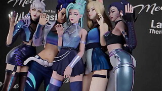 3D Anime KDA Akali Drilled On The Backstage League of Legends Uncensored Anime