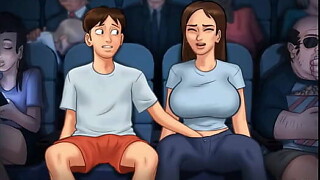 Summertime Saga - Training school virgin rides giant penis in dorm room